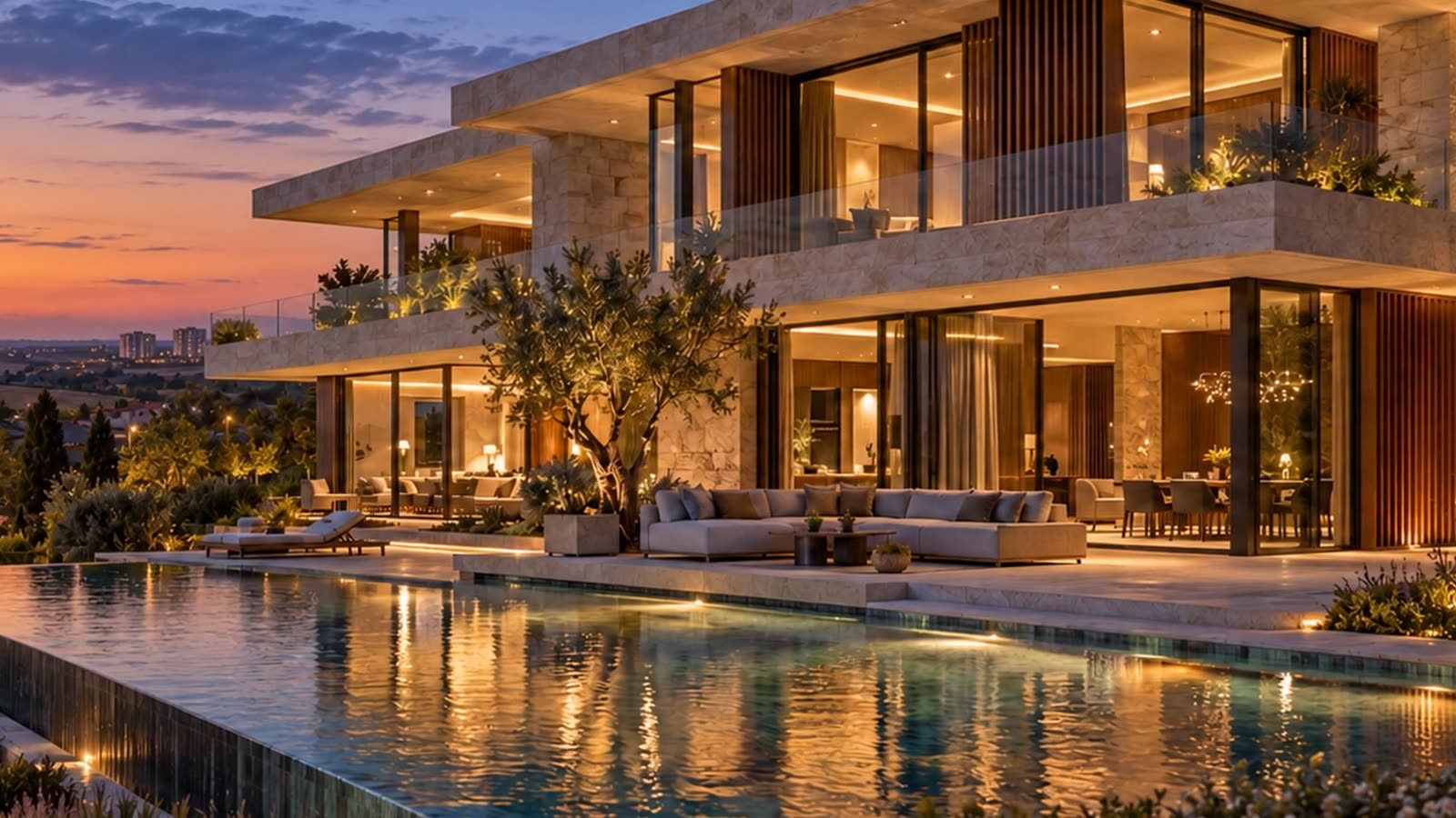 Villa ön cephe ve havuz